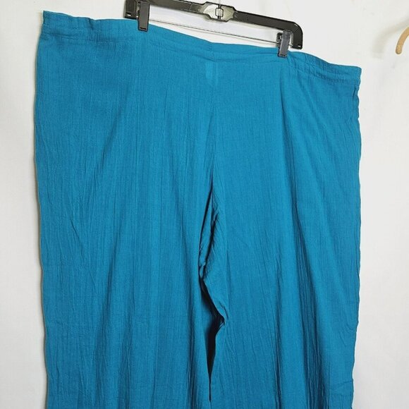 Jordan Taylor Womens Blue Gauzy Swimsuit Cover-Up Pants Size 2X Beachwear Bathin - Picture 10 of 13